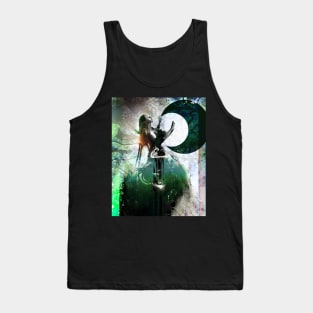 Moon Making witchy enchantress creating a black crescent moon Tank Top